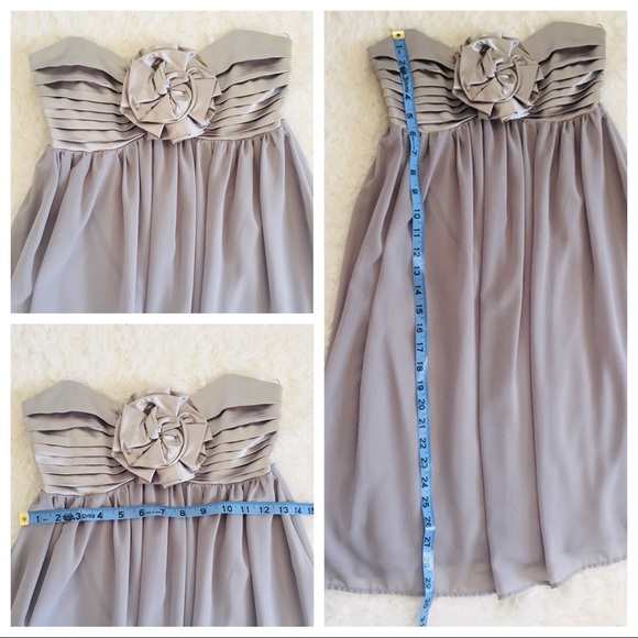 *DONATED* Formal Strapless Dress Silver Grey Size Medium - Picture 6 of 6